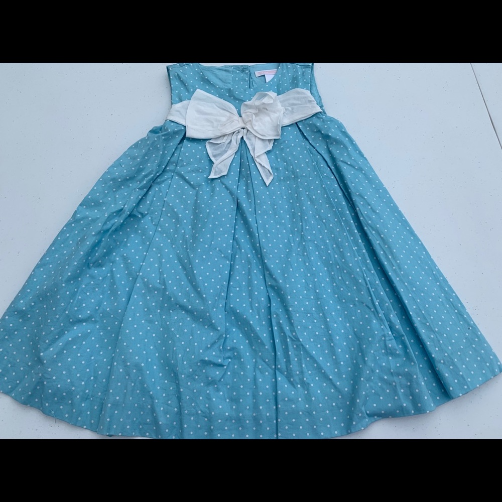 Janie and Jack size 3, light blue polka dot dress